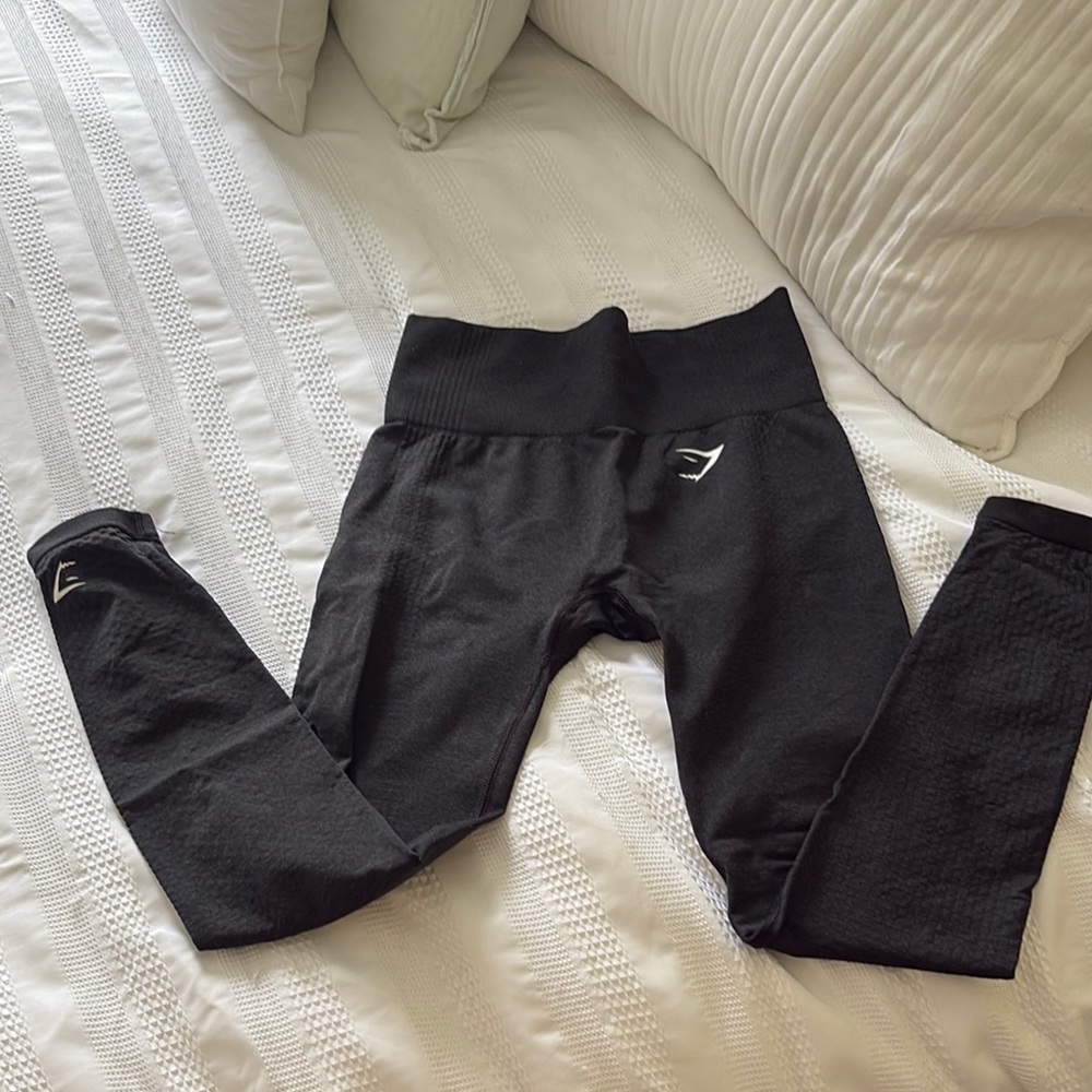 Gymshark Black Leggings Stretchy Athletic Bottoms